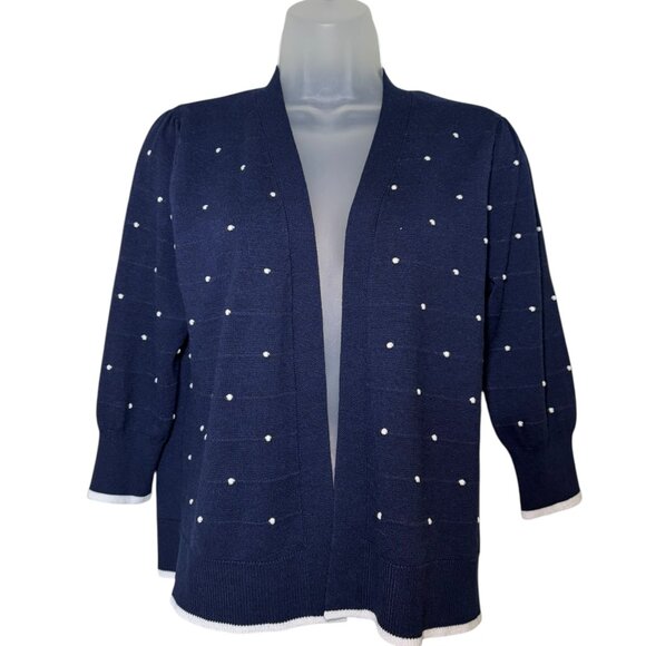 Chloe & Jasmine Baltic Sea Polka Dot Cardigan Medium NWT - Picture 2 of 5